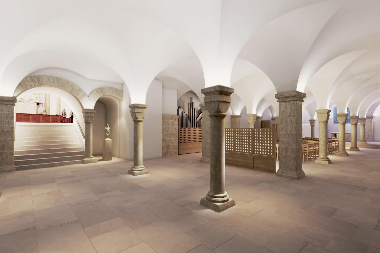 Visualisierung Umgestaltung der Krypta im Hohen Dom zu Paderborn
